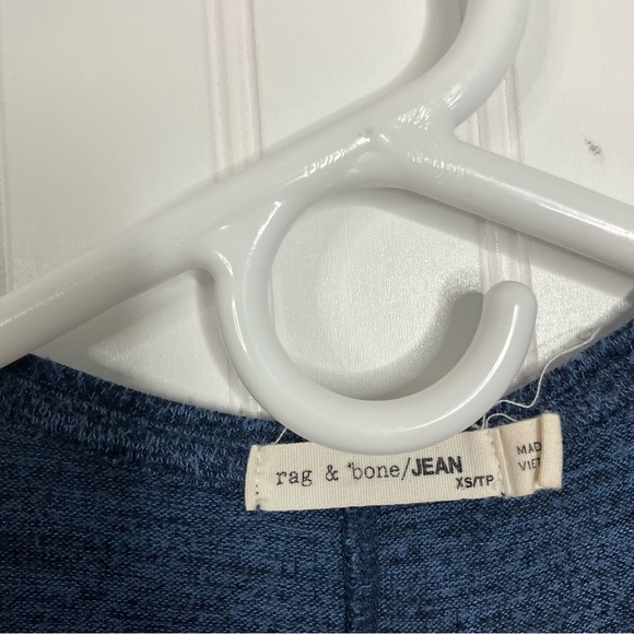 Rag & Bone Women's Blue and Black Marled Long Sleeve Knit Top XS - Picture 3 of 7